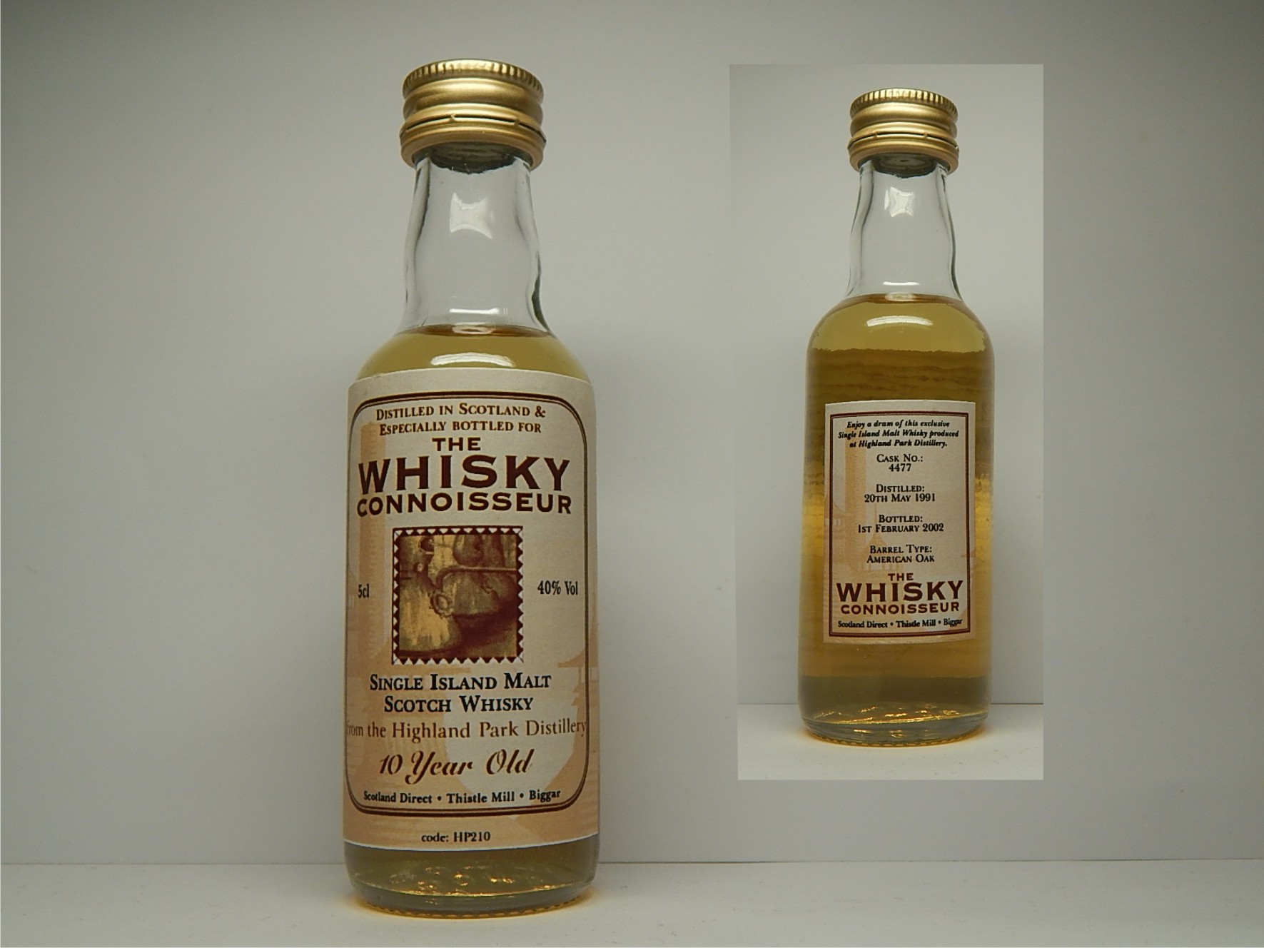 SIMSW 10yo 1991-2002 "Whisky Connoisseur" 5cl 40%Vol
